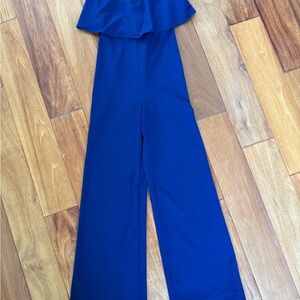 Lulu's Navy Wide Leg Jumpsuit